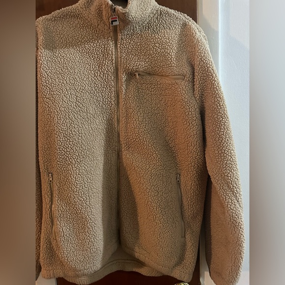 Unisex Fila Fleece/Teddy Jacket Size M - Picture 4 of 5